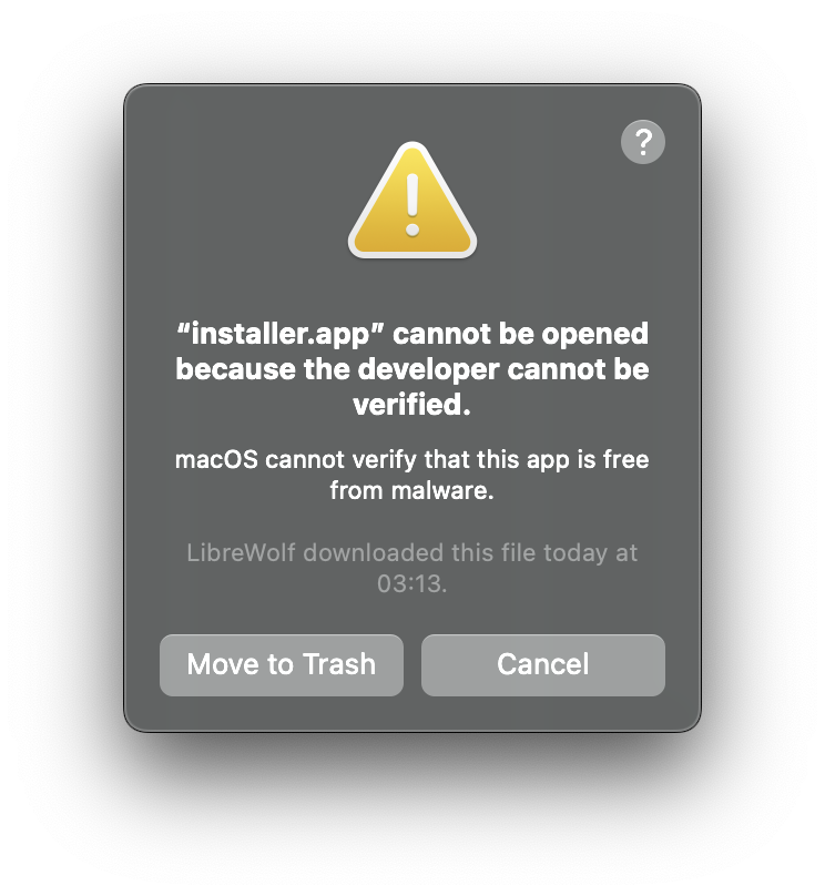 macOS Security Dialog